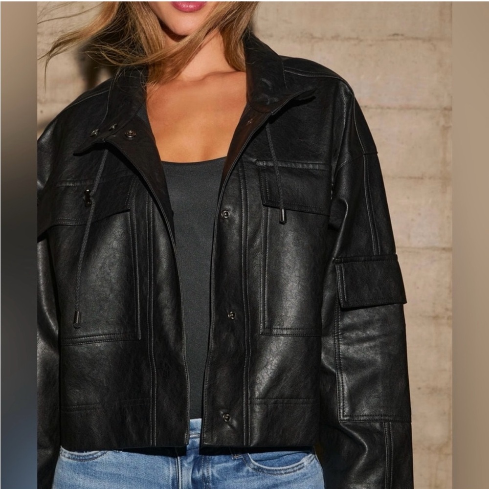 Black Faux Leather Jacket